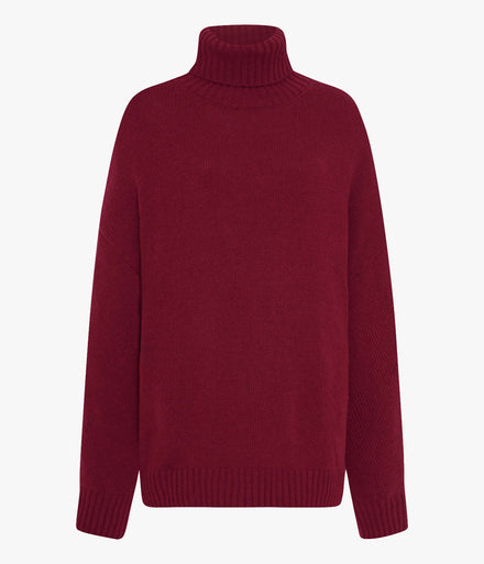 Cashmere Oversized Turtleneck | Pinot Noir
