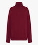 Another Tomorrow Oversized Luxe Turtleneck in Pinot Noir – Cashmere Women's Knitwear