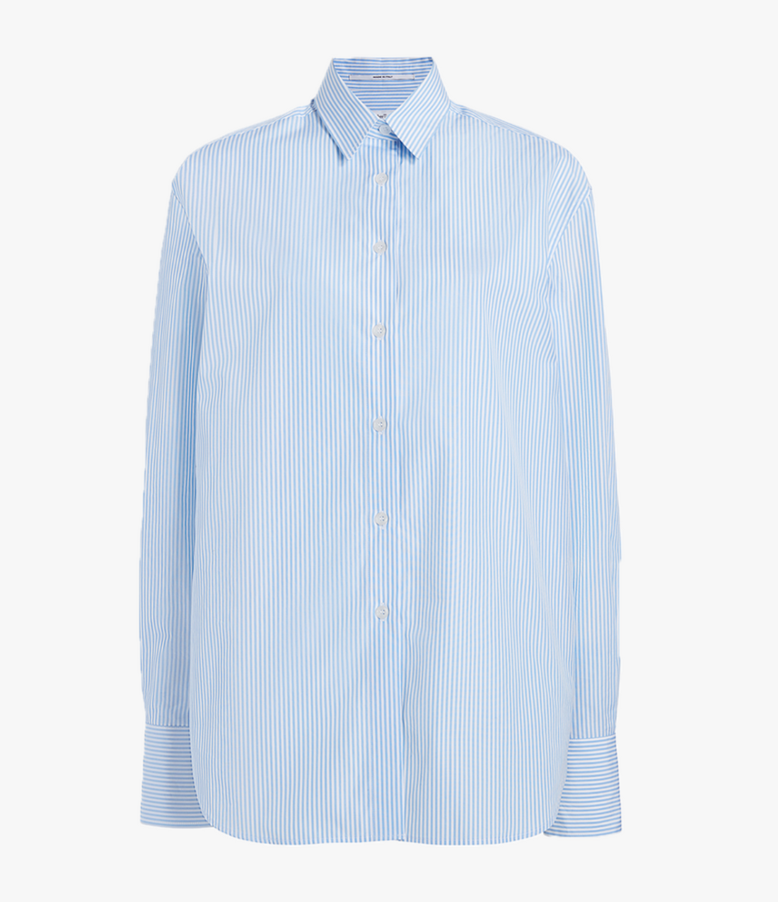 Another Tomorrow Oversized Men's Shirt in Blue Stripe – Cotton