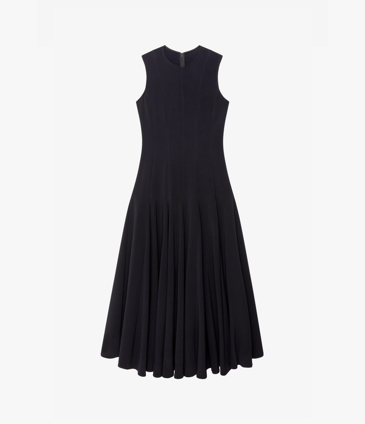 Panelled Flare Dress in black