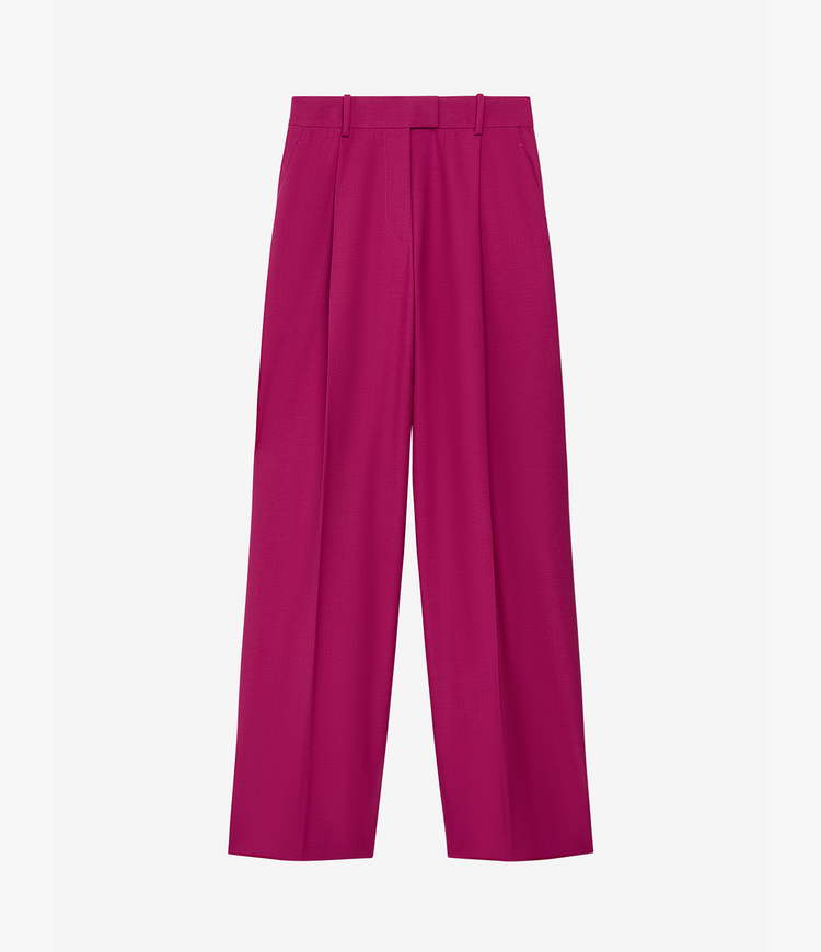 Relaxed Wide Leg Pant in magenta