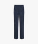 Another Tomorrow Peg Trouser in Navy – Wool Women's Trousers