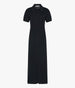 Another Tomorrow Pique Polo Dress in Black – Cotton Women's Dress