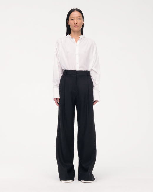 Summer Pleated Trouser | Black