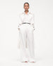 Summer Pleated Trouser | White in white