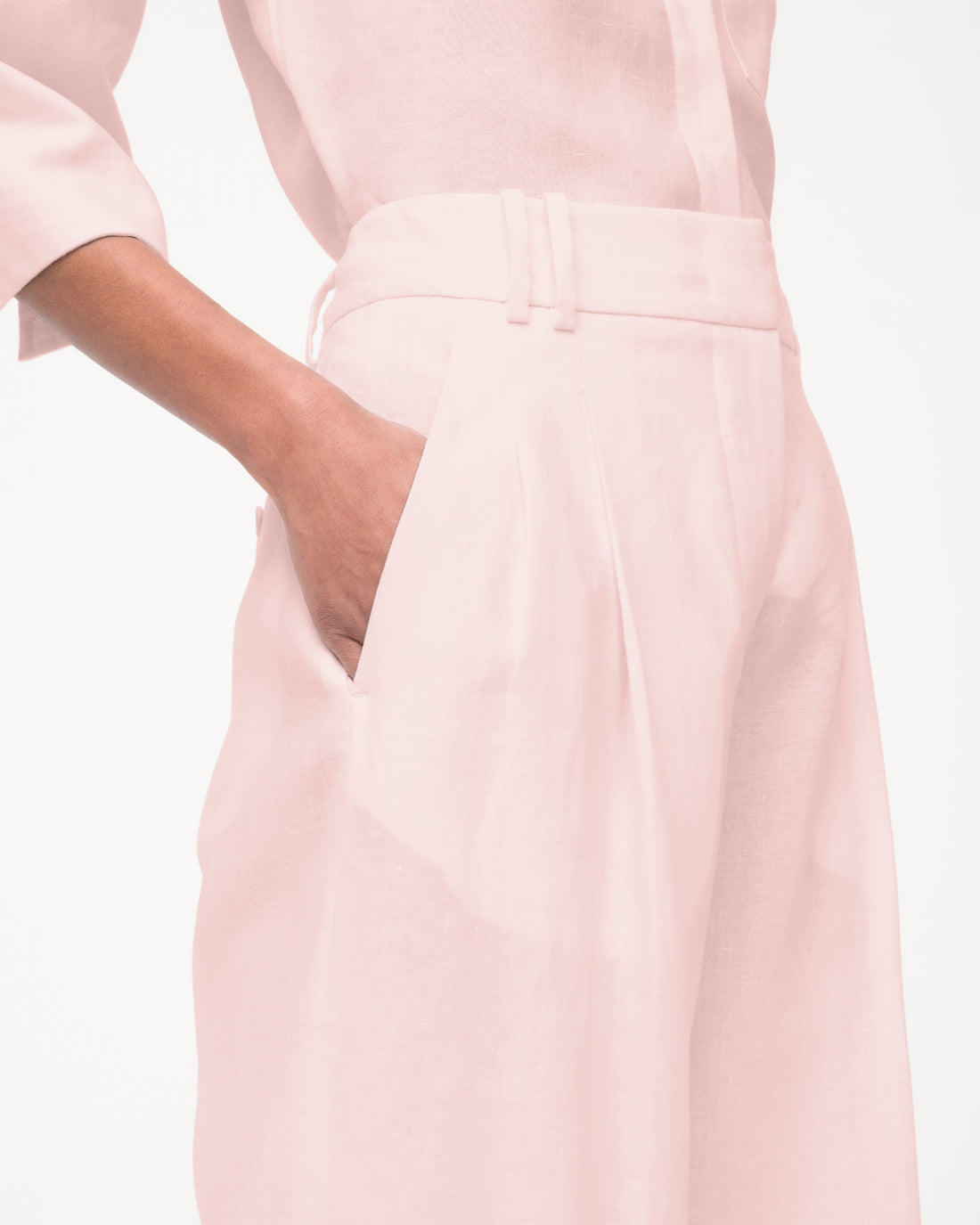 Linen Pleated Trouser | Quartz