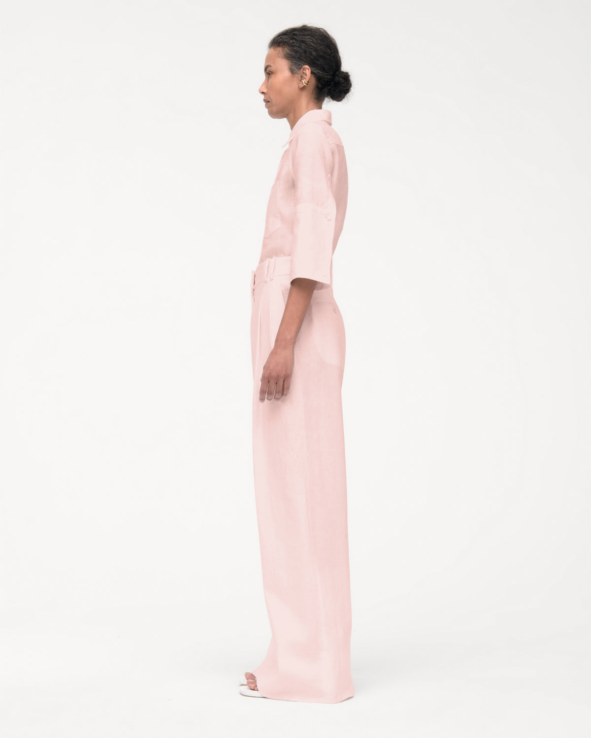 Linen Pleated Trouser | Quartz
