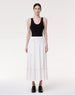 Another Tomorrow Pleated Skirt in White – Viscose Women's Skirt