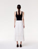 Another Tomorrow Pleated Skirt in White – Viscose Women's Skirt