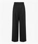 Another Tomorrow High Waisted Pleated Trouser in Black – Cotton Women's Trousers