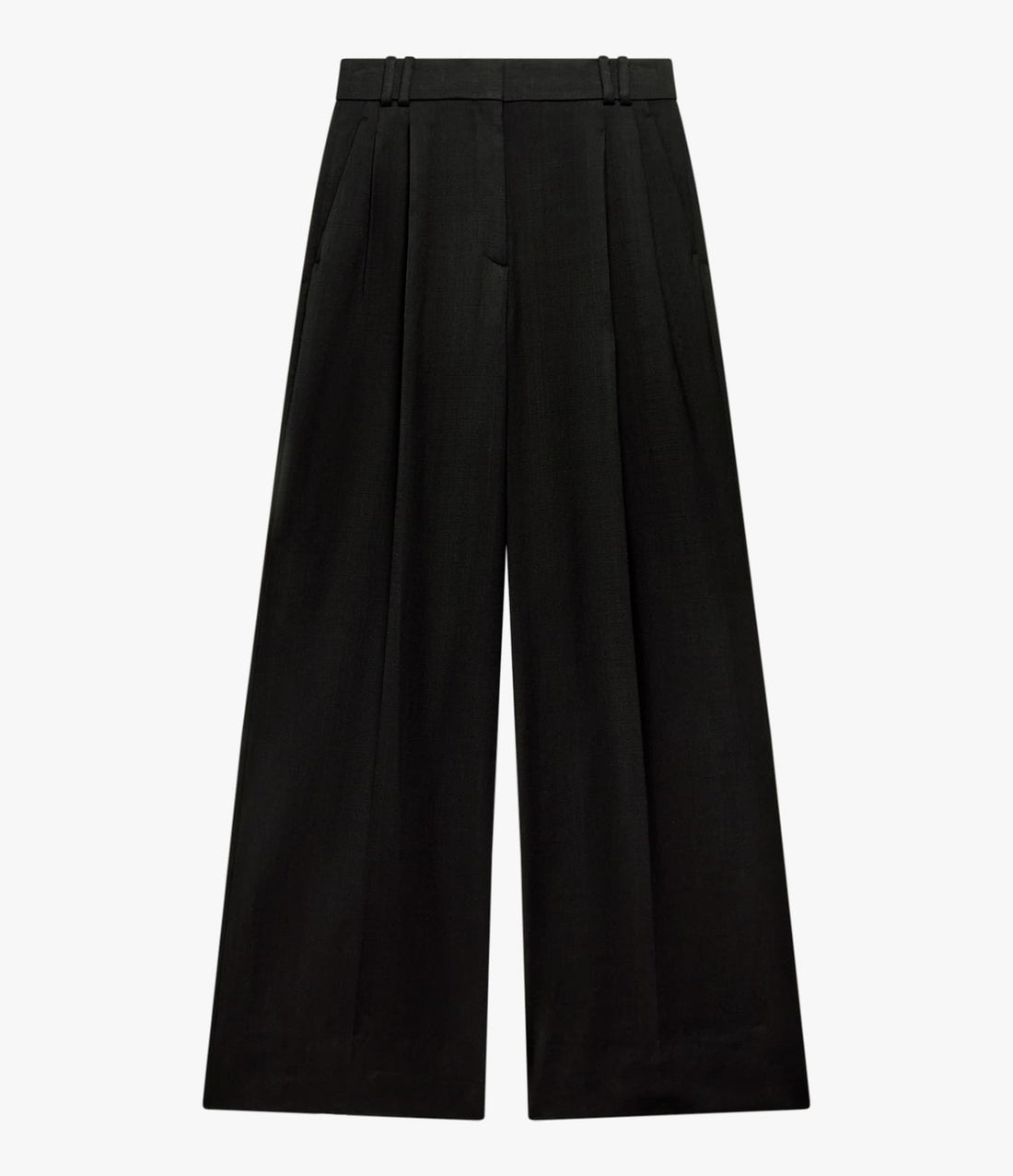 High Waisted Pleated Trouser | Black