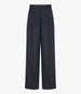 Pinstripe Pleated Trouser | Navy/Chalk