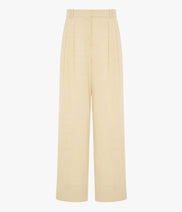 High Waisted Pleated Trouser | Sand