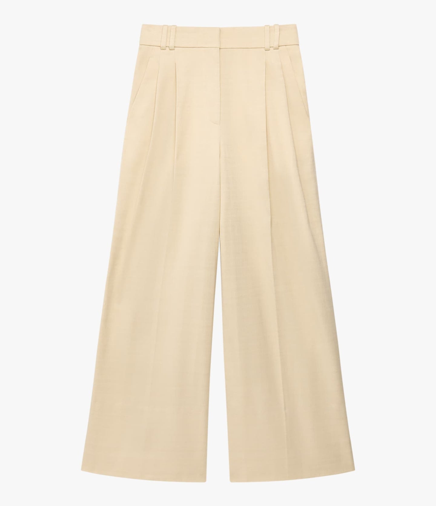 High Waisted Pleated Trouser | Sand