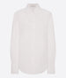 Another Tomorrow Poplin Bias Shirt in White – Cotton Women's Top