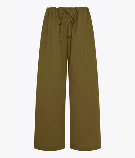 Poplin Drawcord Pant | Olive