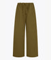 Another Tomorrow Poplin Drawcord Pant in Kelp – Cotton Women's Trousers