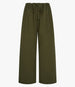 Another Tomorrow Poplin Drawcord Pant in Kelp – Cotton Women's Trousers