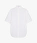 Another Tomorrow Poplin Short Sleeve Shirt in White – Cotton Women's Trousers