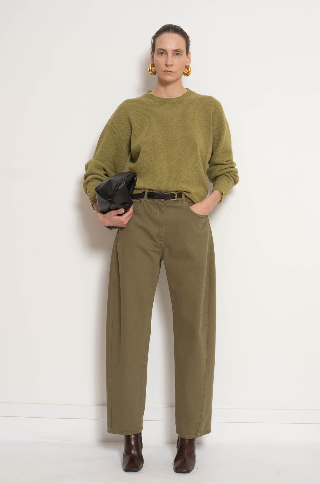 Denim Curved Pant | Kelp