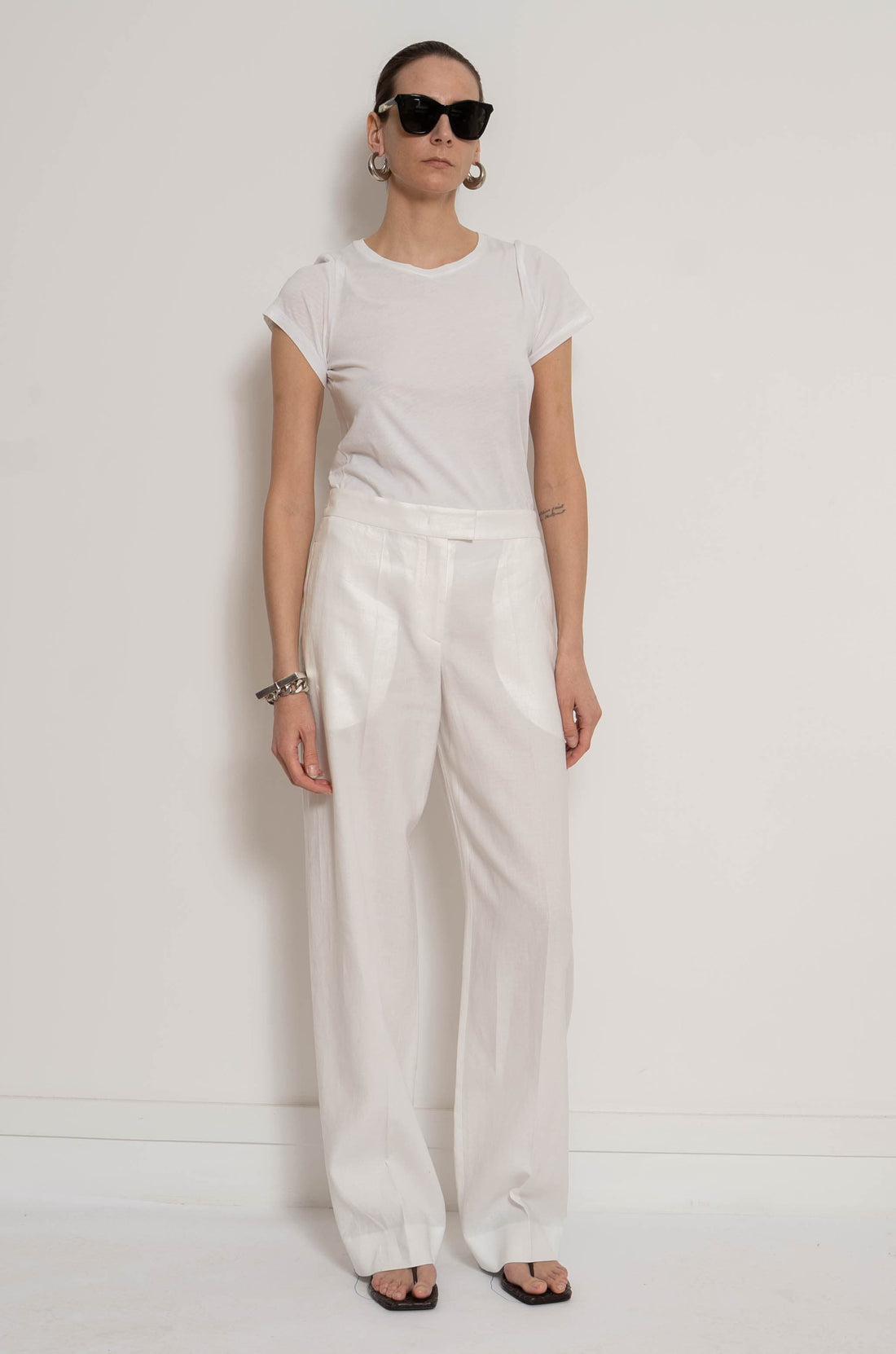 Flat Front Trouser | Off White