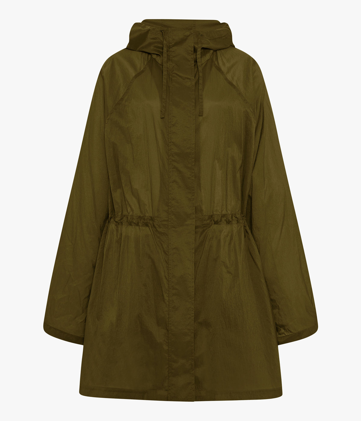 Another Tomorrow Recycled Nylon Anorak in Olive – Nylon Women's Outerwear