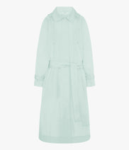 Recycled Nylon Trench | Aquamarine