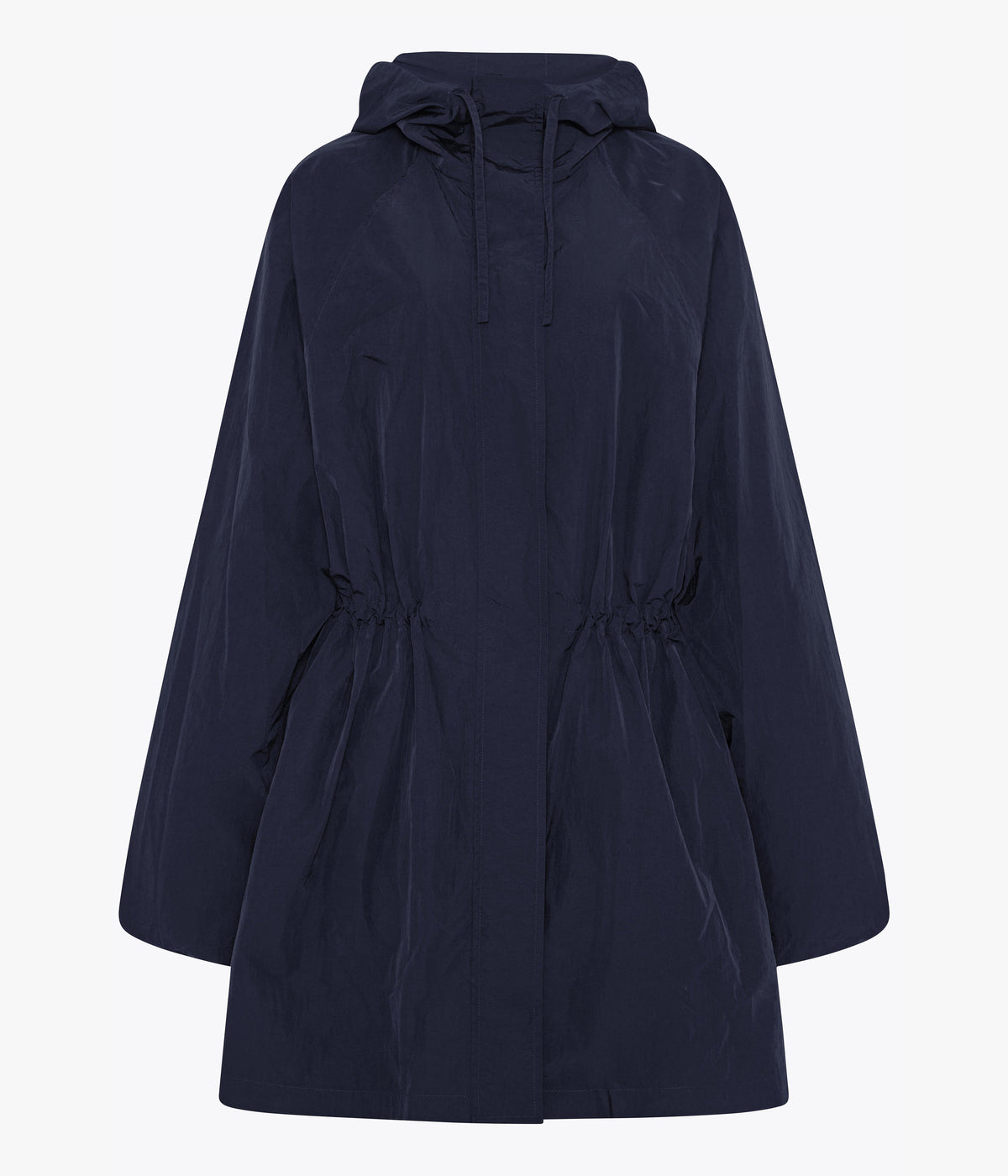 Another Tomorrow Recycled Nylon Anorak in Navy – Nylon Women's Outerwear