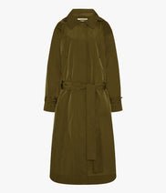 Recycled Nylon Trench | Olive