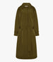 Another Tomorrow Recycled Nylon Trench in Olive – Nylon Women's Outerwear