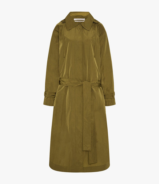 Recycled Nylon Trench | Olive – Another Tomorrow