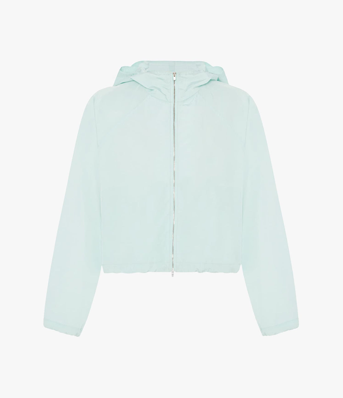 Another Tomorrow Recycled Nylon Short Blouson in Aquamarine – Nylon Women's Outerwear