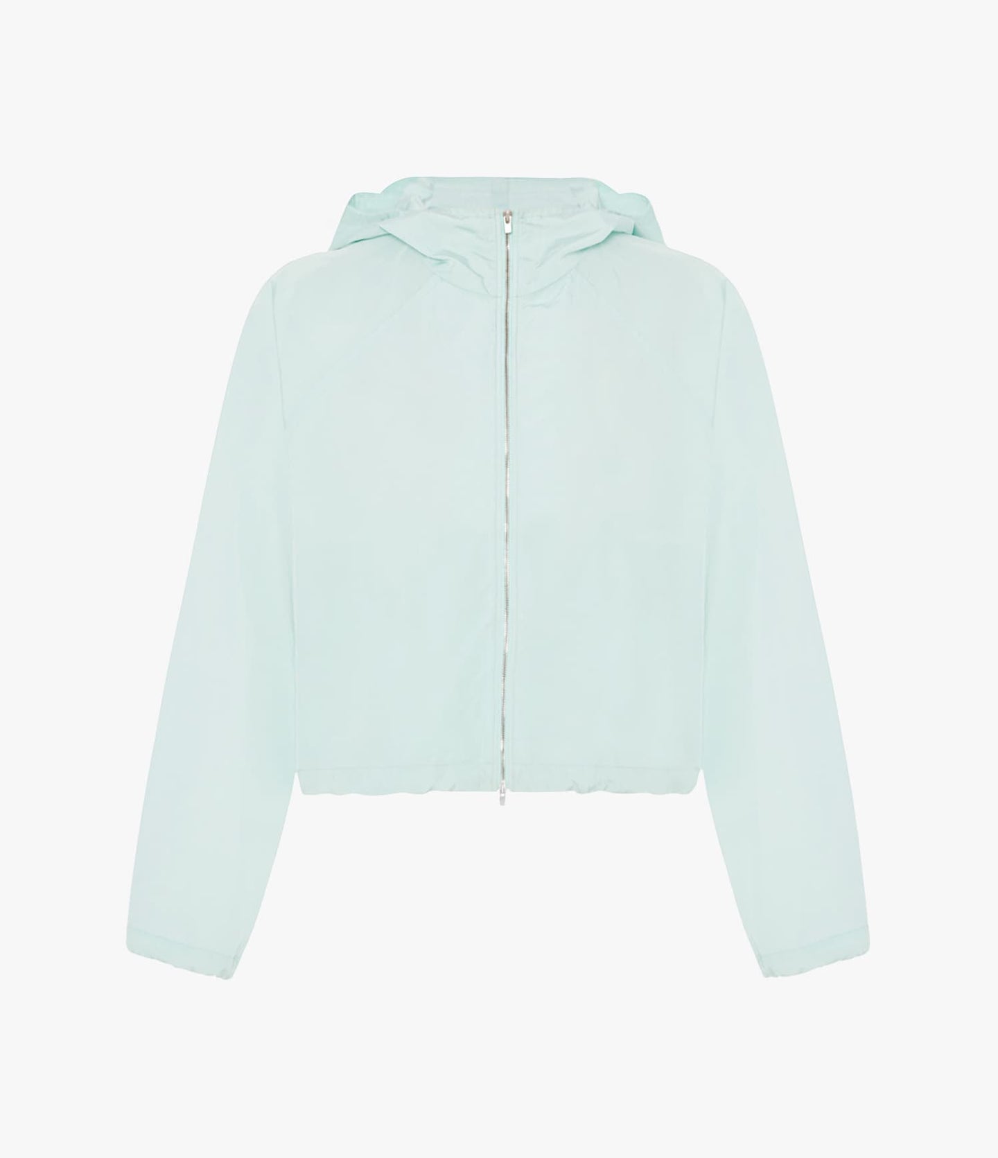 Another Tomorrow Recycled Nylon Short Blouson in Aquamarine – Nylon Women's Outerwear