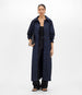 Another Tomorrow Recycled Nylon Trench in Navy – Nylon Women's Outerwear