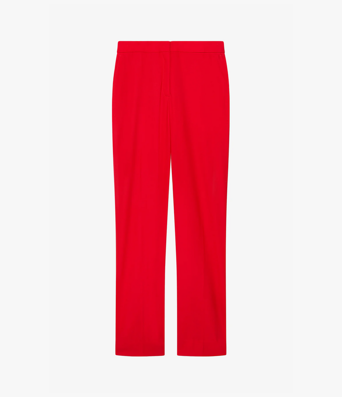 Another Tomorrow Classic Trouser in Fire Red – Wool Women's Trousers
