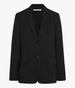 Another Tomorrow Cotton Relaxed Blazer in Black – Cotton Women's Jacket