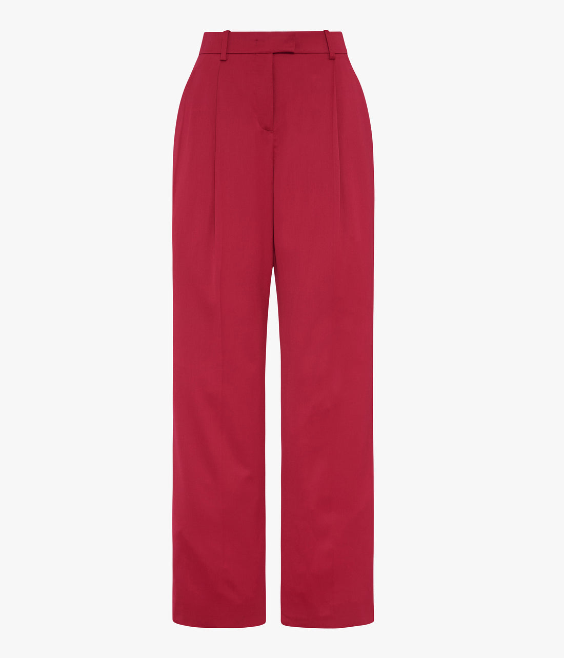 Another Tomorrow Relaxed Wide Leg Pant in Pinot Noir – Wool Women's Trousers
