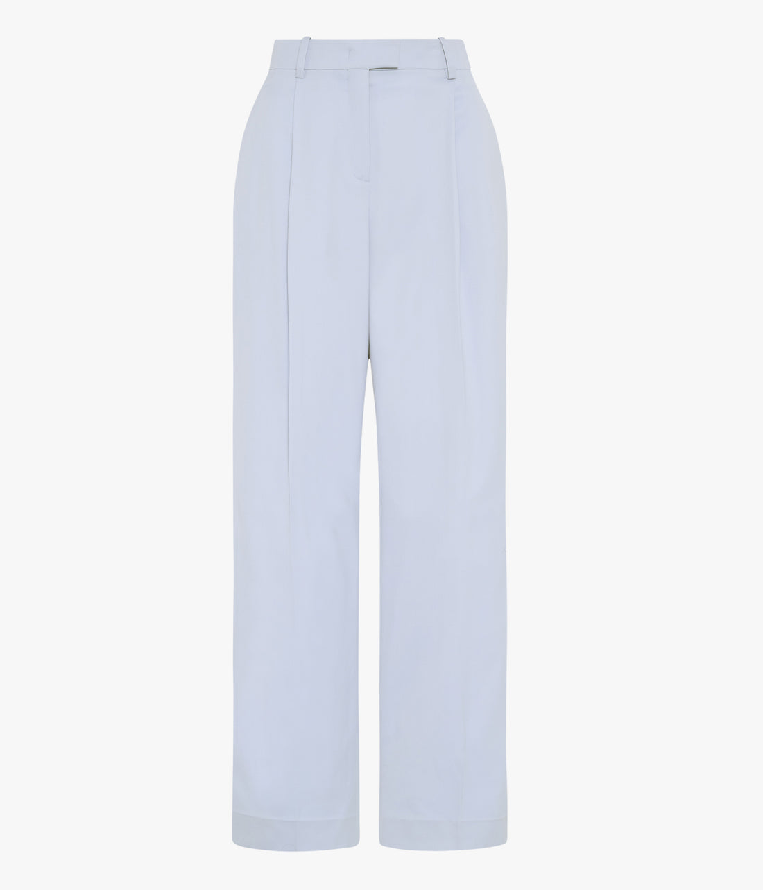 Another Tomorrow Relaxed Wide Leg Pant in Sky – Wool Women's Trousers