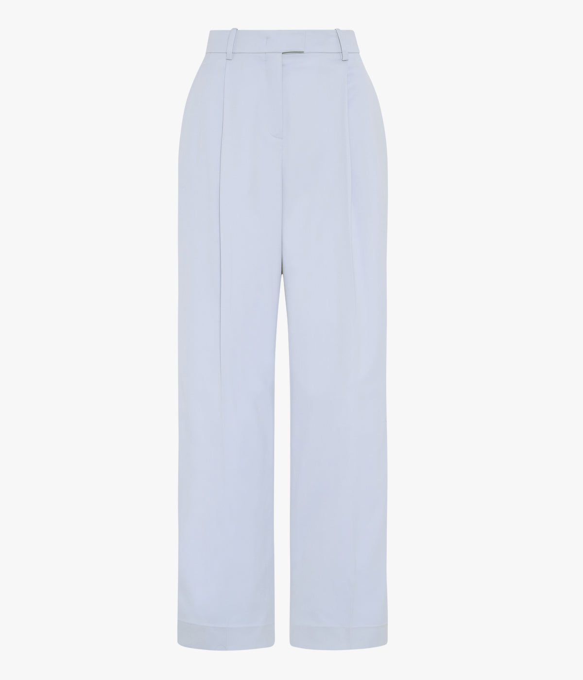 Another Tomorrow Relaxed Wide Leg Pant in Sky – Wool Women's Trousers