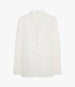 Another Tomorrow Relaxed Blazer in Off White – Linen Women's Jacket