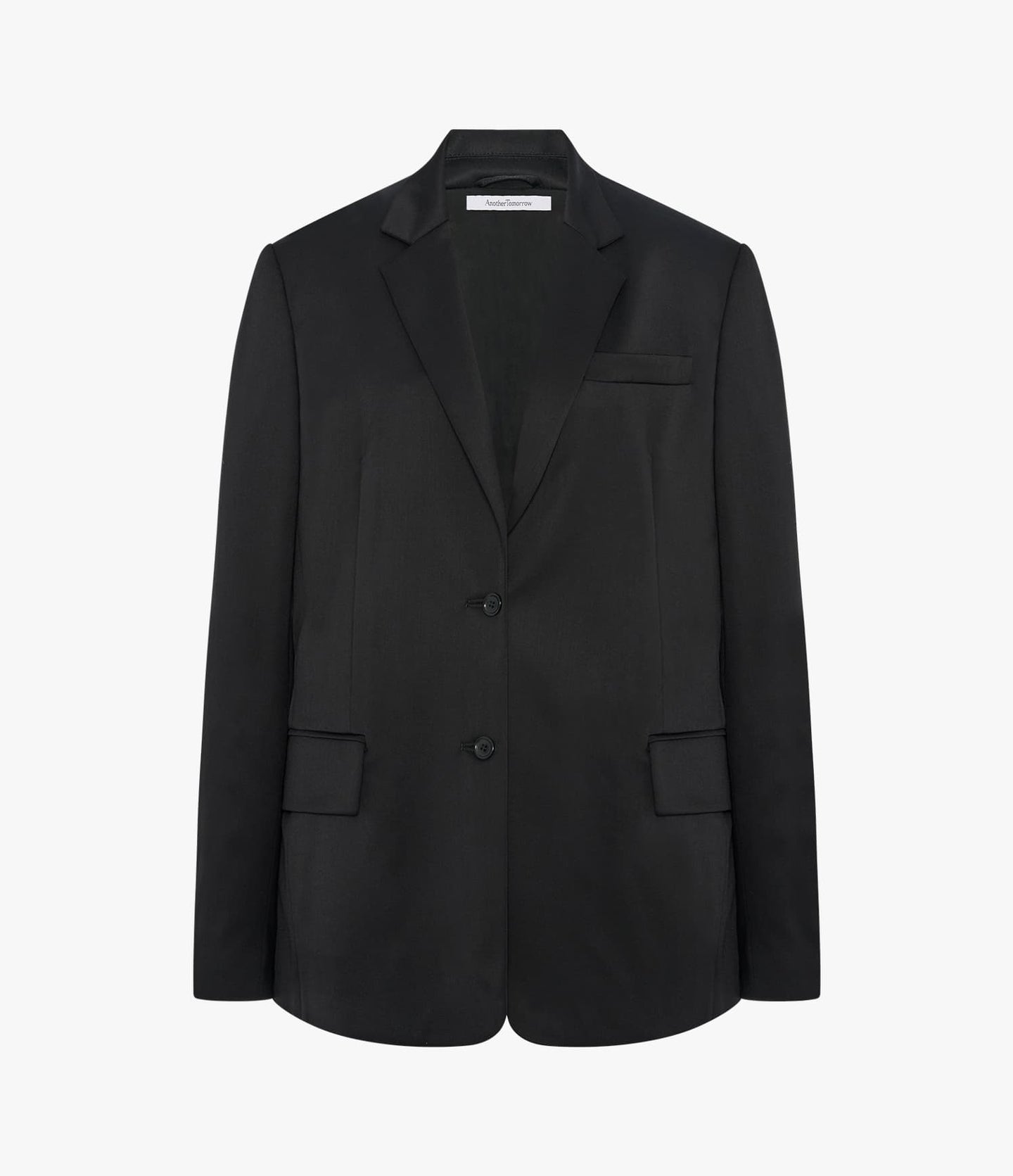 Another Tomorrow Wool Relaxed Blazer in Black – Wool Women's Jacket
