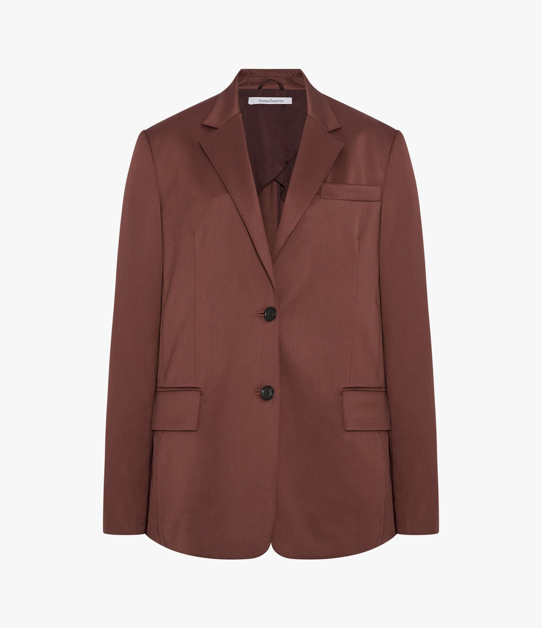 Another Tomorrow Wool Relaxed Blazer in Cinnamon – Wool Women's Jacket