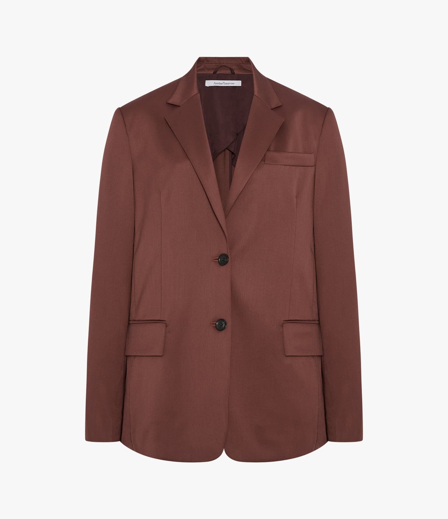 Another Tomorrow Wool Relaxed Blazer in Cinnamon – Wool Women's Jacket