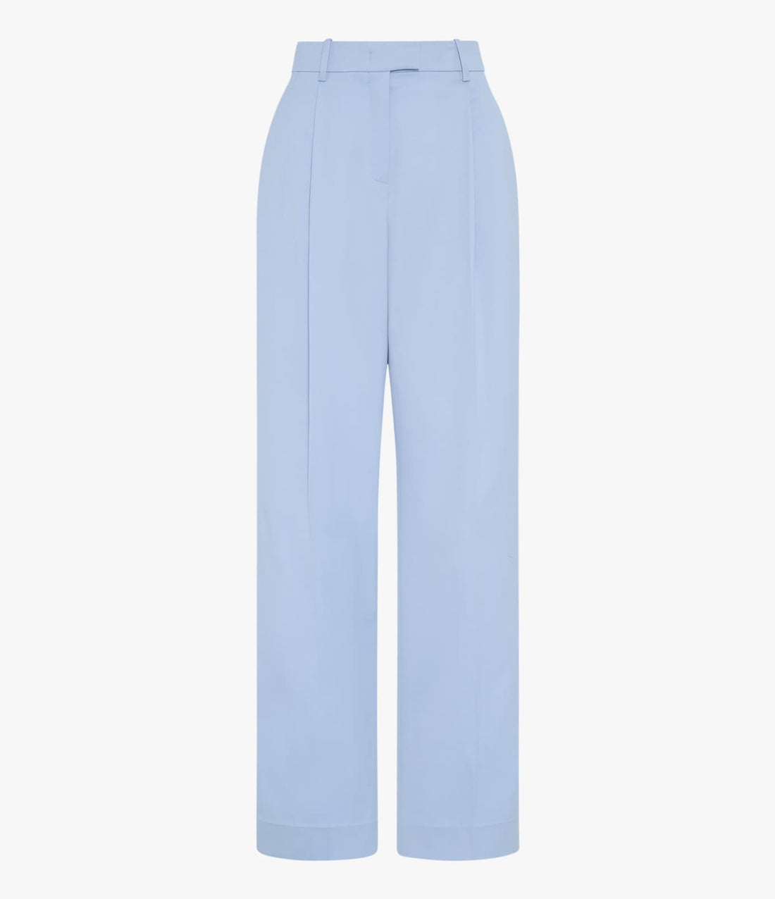 Another Tomorrow Relaxed Wide Leg Pant in Sky – Wool Women's Trousers