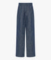 Chambray Relaxed Wide Leg Pant | Dark Blue