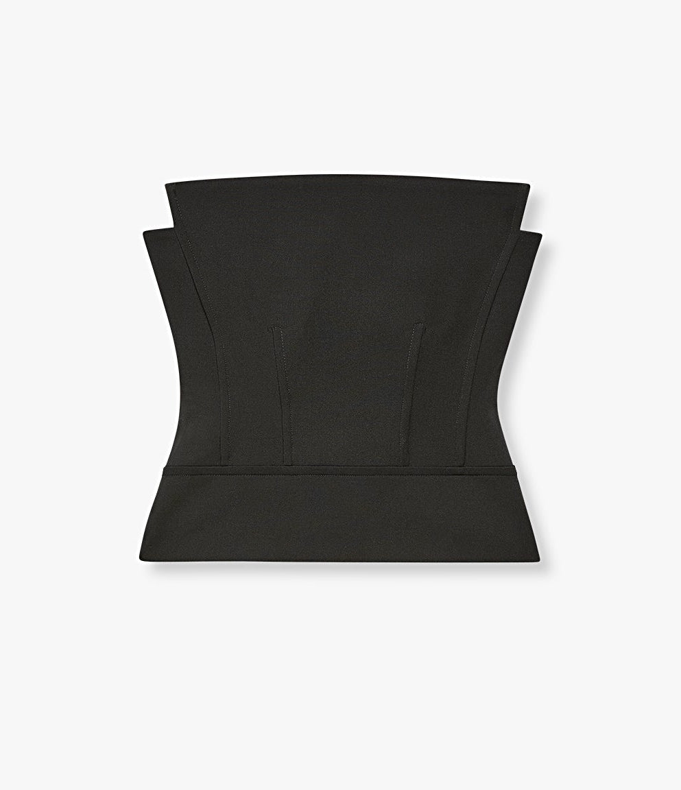 Double Face Architectural Bustier - Resale | Black