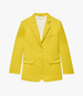 Another Tomorrow Oversized Blazer in Bright Chartreuse – Wool Women's Jacket