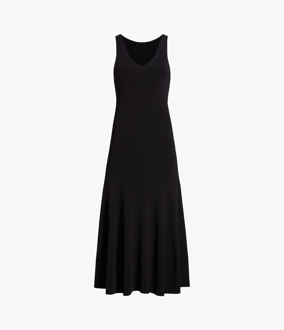Another Tomorrow Deep V Tank Knit Dress in Black – Viscose Women's Dress