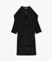 Another Tomorrow Cashmere Deep V Scarf Coat in Black – Wool Women's Outerwear