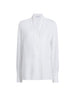 Another Tomorrow Gathered Neckline Blouse in White – Viscose Women's Top